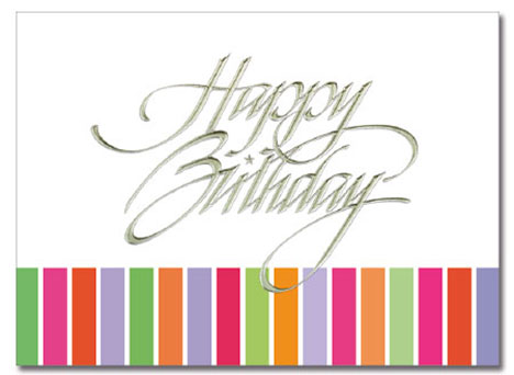 Colorful Stripes Birthday Card | Cardplant