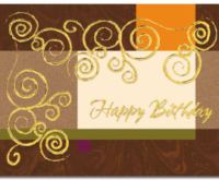 Foil Swirl Birthday Card