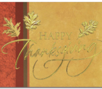 Golden Thanksgiving Card