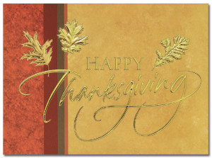 Golden Thanksgiving Card