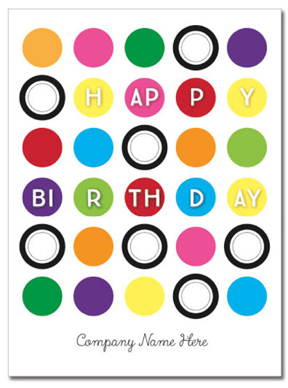 Birthday Circles Logo Card