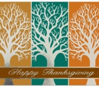 Silver Thanksgiving Card
