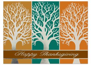 Silver Thanksgiving Card