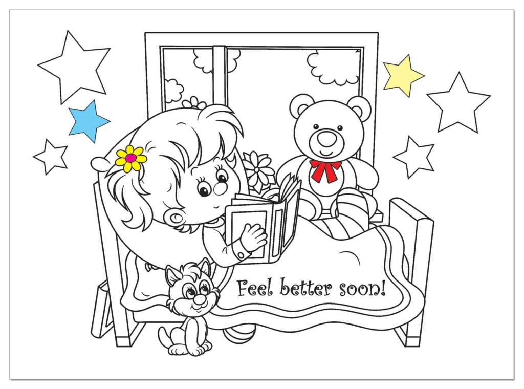 Feel Better Coloring Card